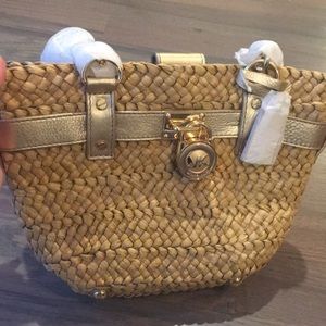 Michael Kors Bag - Gold and Straw